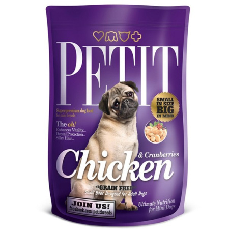 фото Сухой корм Petit Adult с курицей и клюквой