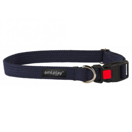 фото Ошейник регулируемый Ami Play с блокировкой Cotton XL 45-70/3 см