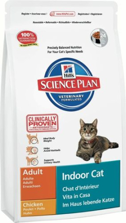 фото Сухой корм Хиллс для взрослых Домашних кошек Indoor Cat