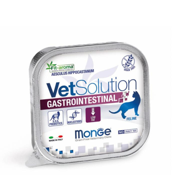 купить Лечебный корм для кошек Monge Vetsolution Gastrointestinal Feline 100 гр