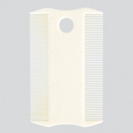 фото Расческа двойная пластиковая густой зуб маленькая 9см 2402