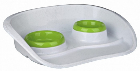 фото Миски на пластиковой подставке Trixiе с бортиками зеленые