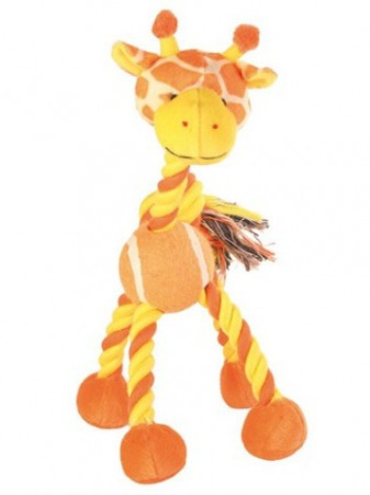 фото Игрушка из каната зебра, жираф для собак Trixie, 28 см., 1 шт.