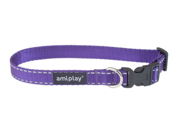 купить Oшейник регулируемый с блокировкой Ami Play Reflective XL 45-70/2.5см фиолетовый