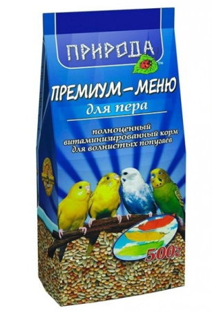 фото Корм Премиум-меню для пера Природа